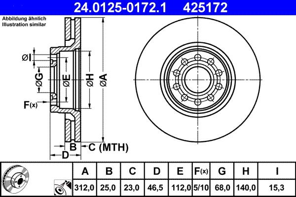 ATE 24.0125-0172.1 - Discofreno autozon.pro