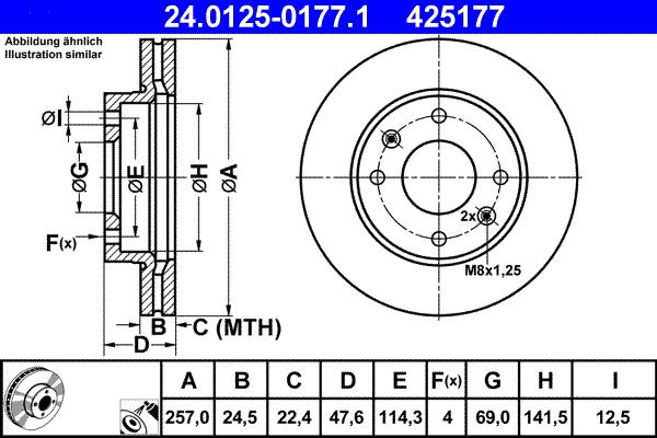 ATE 24.0125-0177.1 - Discofreno autozon.pro