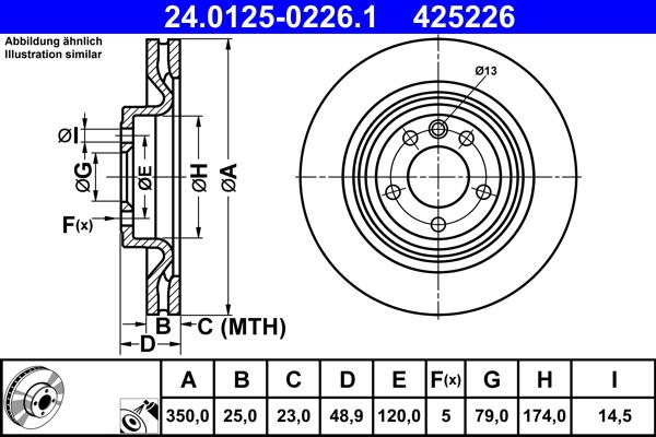 ATE 24.0125-0226.1 - Discofreno autozon.pro