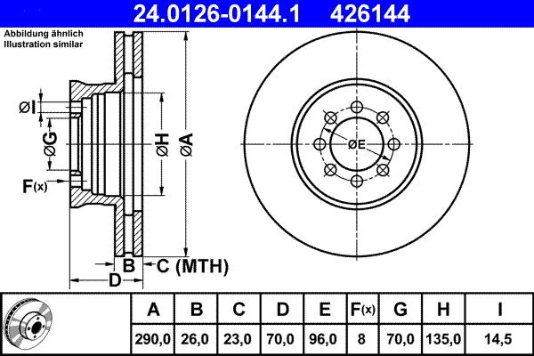 ATE 24.0126-0144.1 - Discofreno autozon.pro