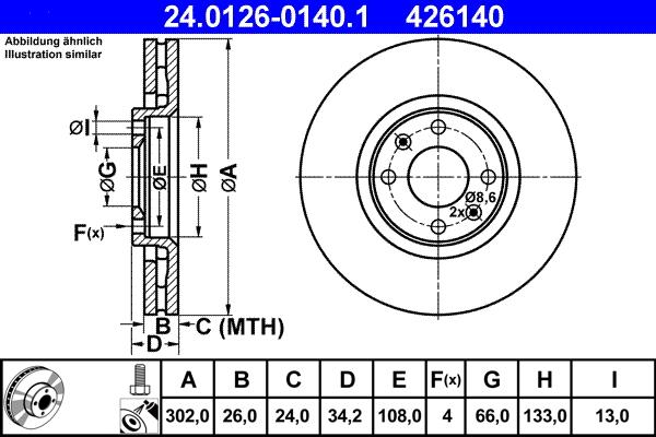 ATE 24.0126-0140.1 - Discofreno autozon.pro