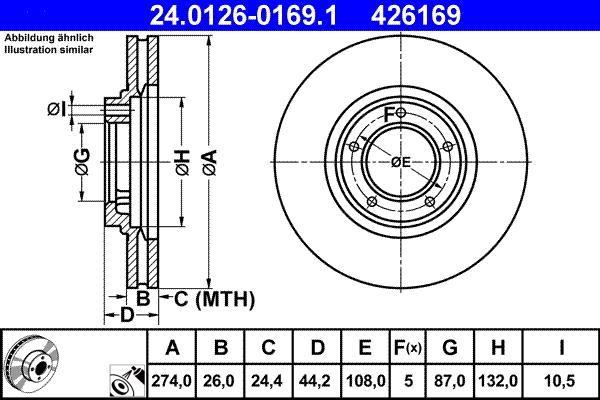 ATE 24.0126-0169.1 - Discofreno autozon.pro