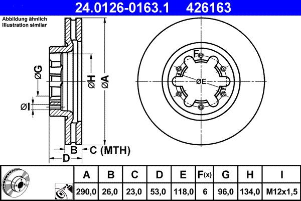 ATE 24.0126-0163.1 - Discofreno autozon.pro