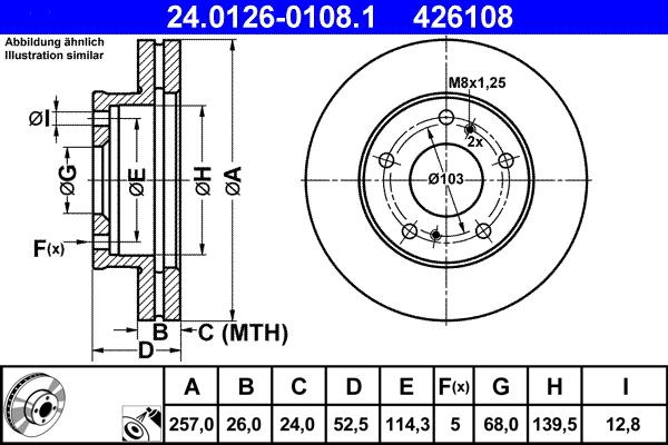 ATE 24.0126-0108.1 - Discofreno autozon.pro