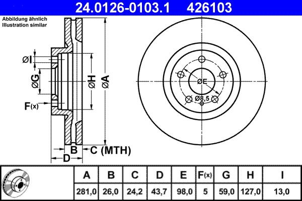 ATE 24.0126-0103.1 - Discofreno autozon.pro