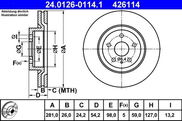 ATE 24.0126-0114.1 - Discofreno autozon.pro