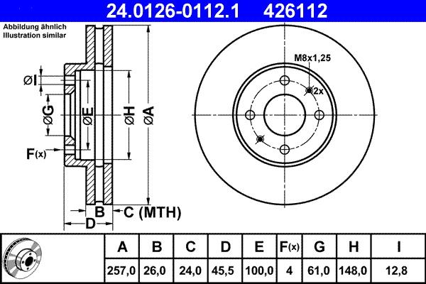 ATE 24.0126-0112.1 - Discofreno autozon.pro