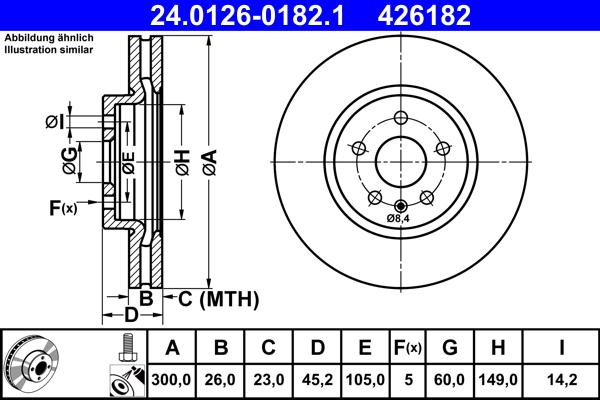 ATE 24.0126-0182.1 - Discofreno autozon.pro