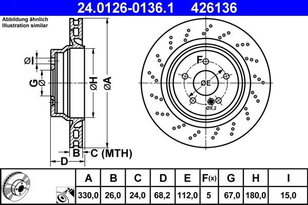 ATE 24.0126-0136.1 - Discofreno autozon.pro