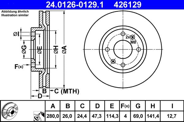 ATE 24.0126-0129.1 - Discofreno autozon.pro