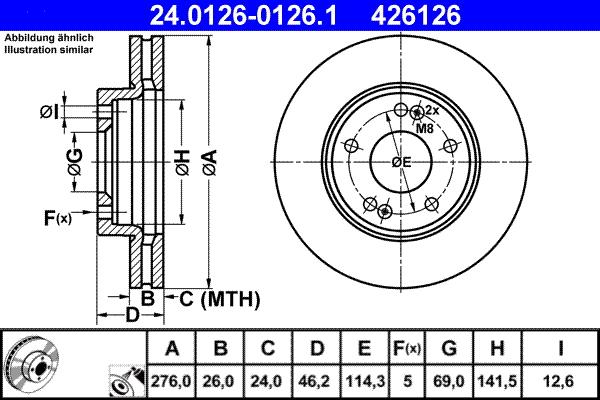 ATE 24.0126-0126.1 - Discofreno autozon.pro