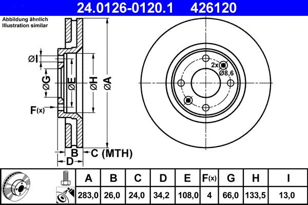 ATE 24.0126-0120.1 - Discofreno autozon.pro