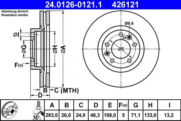 ATE 24.0126-0121.1 - Discofreno autozon.pro