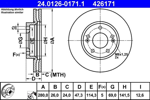 ATE 24.0126-0171.1 - Discofreno autozon.pro