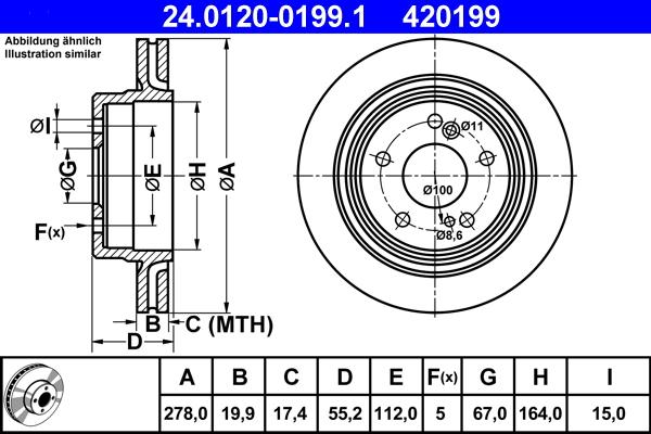 ATE 24.0120-0199.1 - Discofreno autozon.pro