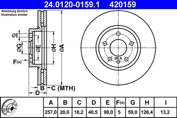 ATE 24.0120-0159.1 - Discofreno autozon.pro