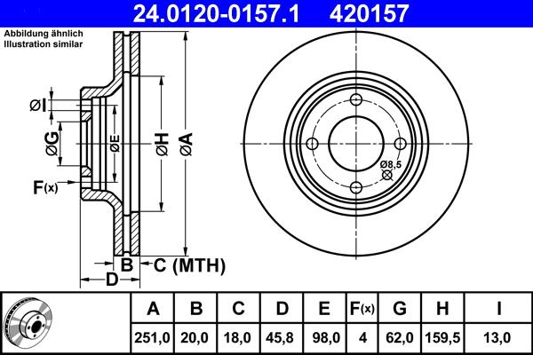 ATE 24.0120-0157.1 - Discofreno autozon.pro