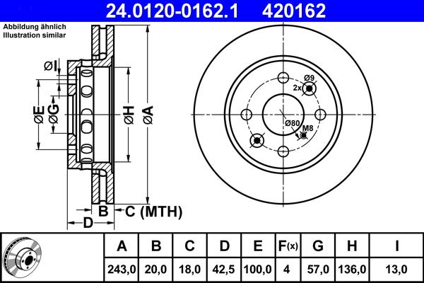 ATE 24.0120-0162.1 - Discofreno autozon.pro