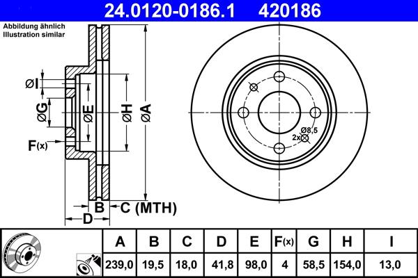 ATE 24.0120-0186.1 - Discofreno autozon.pro