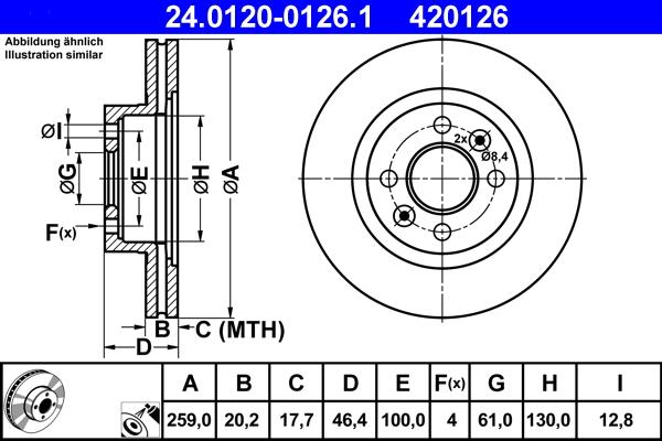 ATE 24.0120-0126.1 - Discofreno autozon.pro