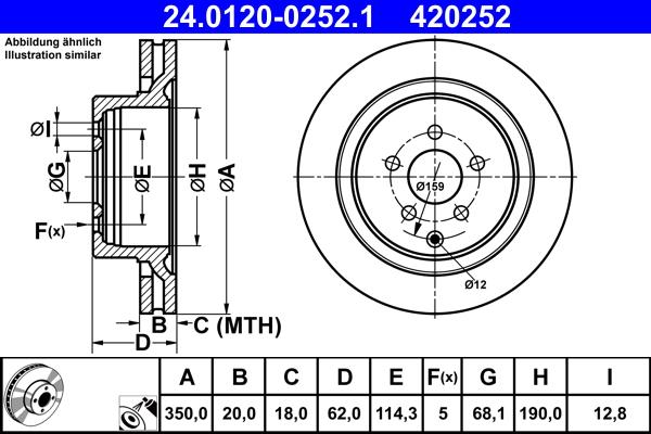 ATE 24.0120-0252.1 - Discofreno autozon.pro