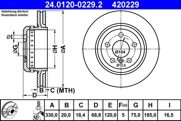 ATE 24.0120-0229.2 - Discofreno autozon.pro