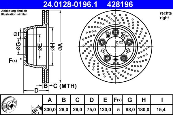 ATE 24.0128-0196.1 - Discofreno autozon.pro