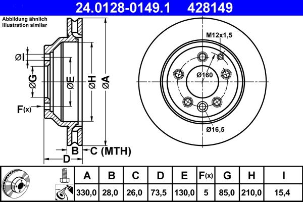 ATE 24.0128-0149.1 - Discofreno autozon.pro