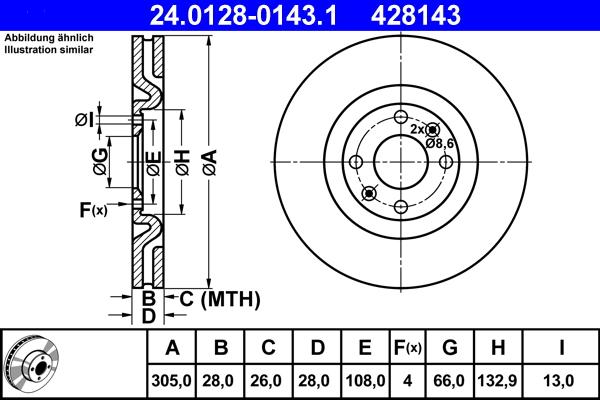 ATE 24.0128-0143.1 - Discofreno autozon.pro