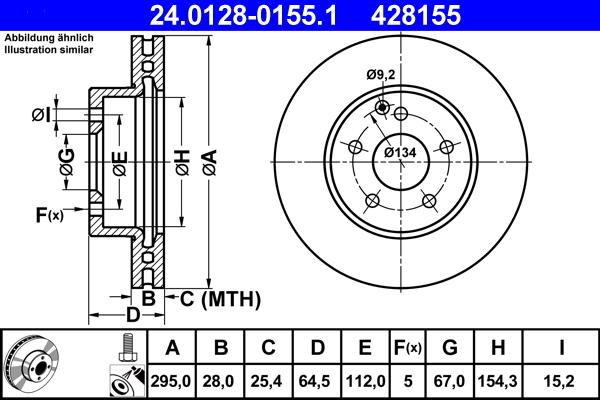 ATE 24.0128-0155.1 - Discofreno autozon.pro