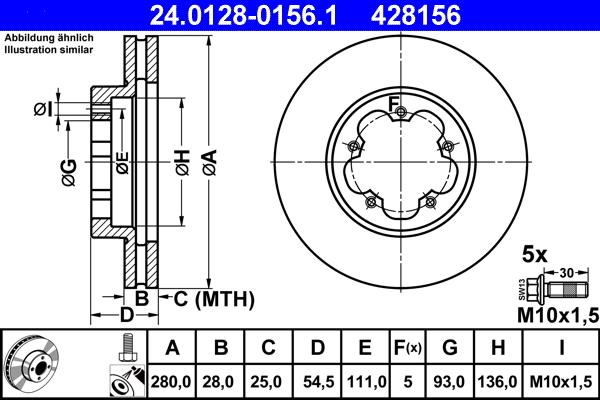 ATE 24.0128-0156.1 - Discofreno autozon.pro