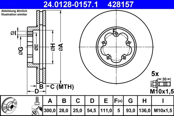 ATE 24.0128-0157.1 - Discofreno autozon.pro