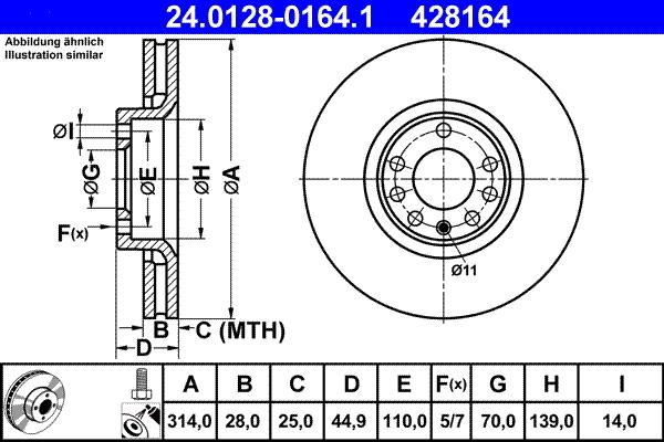 ATE 24.0128-0164.1 - Discofreno autozon.pro