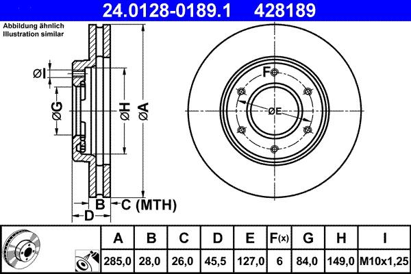 ATE 24.0128-0189.1 - Discofreno autozon.pro