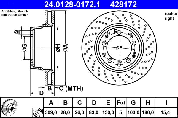 ATE 24.0128-0172.1 - Discofreno autozon.pro