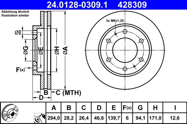 ATE 24.0128-0309.1 - Discofreno autozon.pro