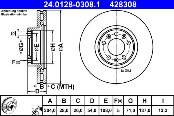 ATE 24.0128-0308.1 - Discofreno autozon.pro