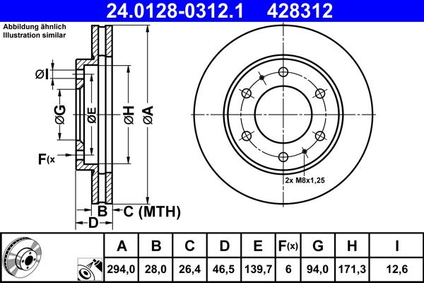 ATE 24.0128-0312.1 - Discofreno autozon.pro