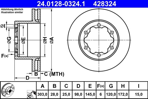 ATE 24.0128-0324.1 - Discofreno autozon.pro