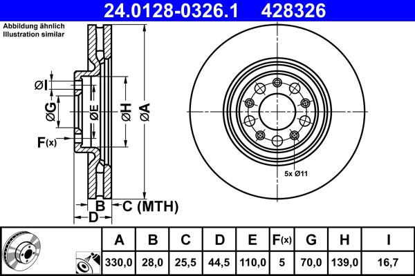 ATE 24.0128-0326.1 - Discofreno autozon.pro