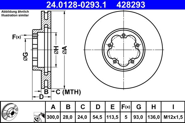 ATE 24.0128-0293.1 - Discofreno autozon.pro