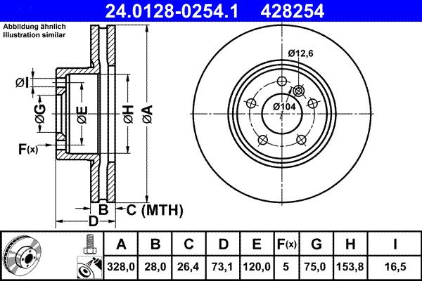 ATE 24.0128-0254.1 - Discofreno autozon.pro