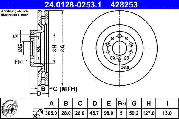 ATE 24.0128-0253.1 - Discofreno autozon.pro