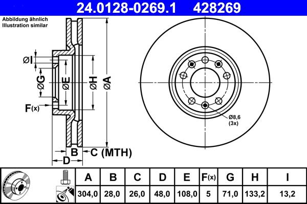 ATE 24.0128-0269.1 - Discofreno autozon.pro