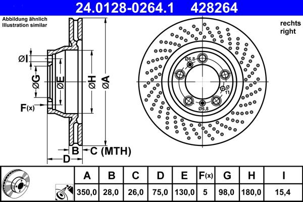 ATE 24.0128-0264.1 - Discofreno autozon.pro