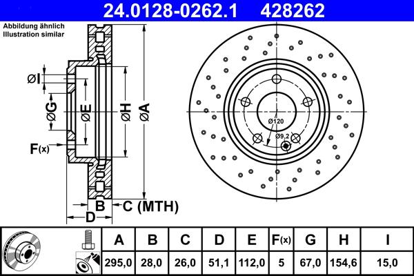 ATE 24.0128-0262.1 - Discofreno autozon.pro