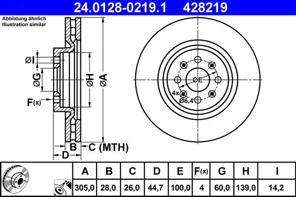 ATE 24.0128-0219.1 - Discofreno autozon.pro