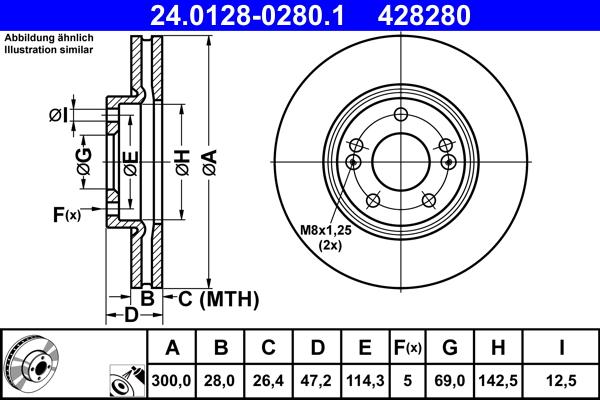 ATE 24.0128-0280.1 - Discofreno autozon.pro