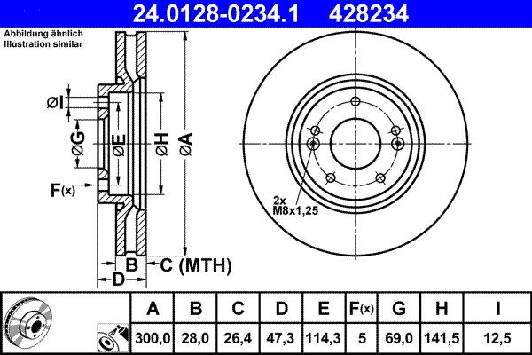 ATE 24.0128-0234.1 - Discofreno autozon.pro