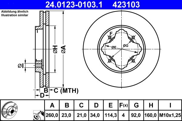 ATE 24.0123-0103.1 - Discofreno autozon.pro